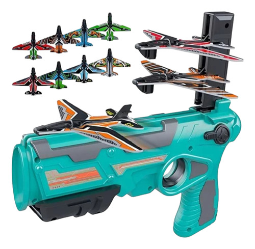 Juguete Niños Pistola Lanzador De Aviones Colores Regalo 