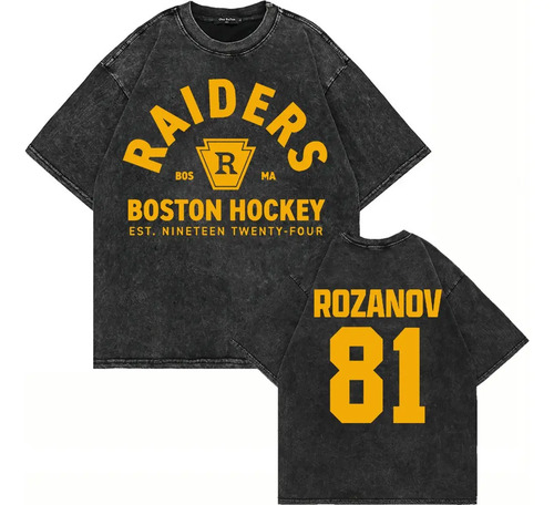 Camiseta Vintage Lavada Heated Rivalry Ilya Rozanov 81 Bosto