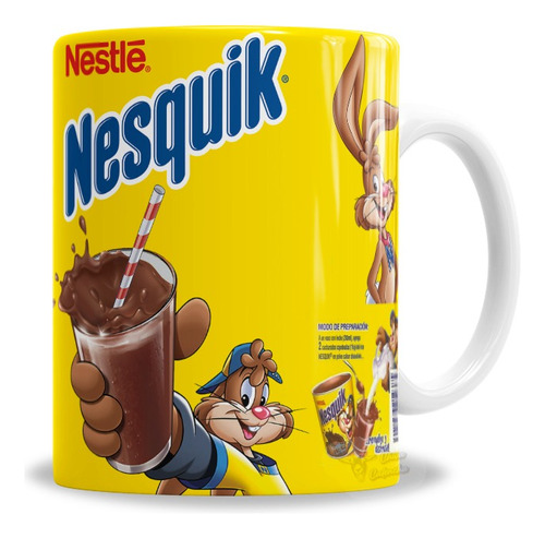 Taza De Cerámica Lata Chocolatada Nesquik - En Caja