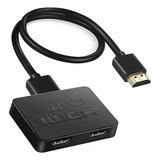 Divisor Hdmi 4k Con Cable Hdmi, 1 Entrada, 2 Salidas