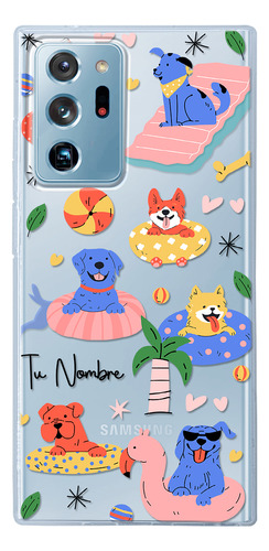 Funda Para Galaxy Para Mujer Alberca Perritos Con Nombre