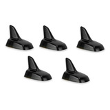 5 Piezas Antena Tiburon Adherible Plastica Negra Diseño Spor