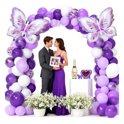 Fiesta De San Valentín De Mariposas Moradas | MercadoLibre