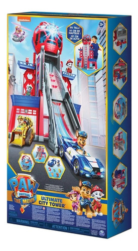 Paw Patrol Torre De La Pelicula 91 Cm Ultimate City Color Azul