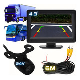 Monitor Automotivo 4.3 24v + Câmera Ré Caminhões Borboleta