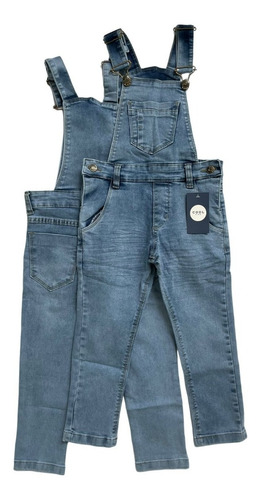 Jardineira Jeans Comprida Infantil Menino 1 2 3 4 6 8 