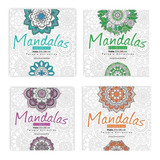 Libro Mandalas Para Pintar Terapia Antiestres Set X 4 Libros