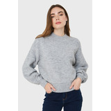 Sweater Básico Soft Gris Claro Nicopoly