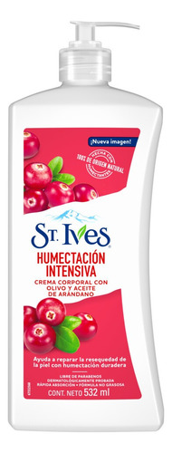  Crema Hidratante Para Cuerpo St. Ives Humectación Intensiva En Dosificador 532ml