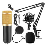 Kit Microfone Estúdio Profissional P/ Youtuber, Podcast, Etc