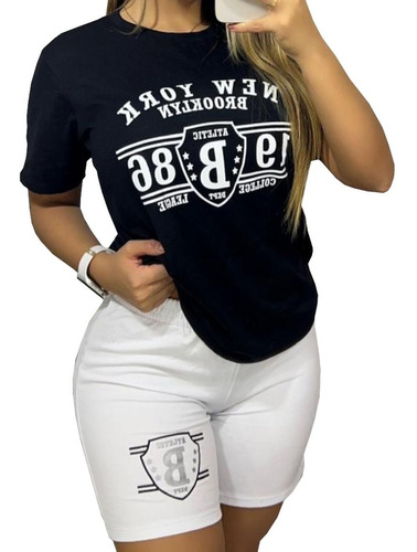 Conjunto Deportivo Camisa Short Super Cómoda Mujer