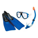 Set Snorkel Intex Con Mascara Pata Buceo Adulto Reef Rider