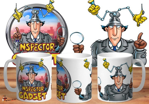 Taza De Ceramica Inspector Gadget Retro Tv Art 02