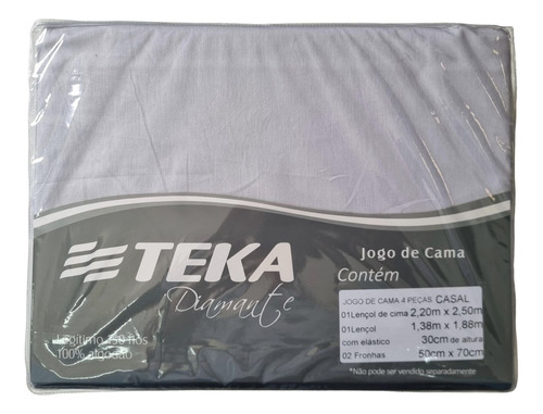 Jogo De Cama Casal 4 Pçs Teka 100% Algodão 150 Fios Diamante