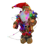 Viejito Pascuero Muñeco De Navidad Electrico 30 Cms Luces