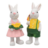 2 Piezas De Figuritas De Conejo De Pascua, Decoraciones De