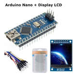 Kit Arduino Nano + Display Spi 1.3 Pol + Protoboard +jumpers