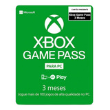 Xbox Game Pass Pc 3 Meses Código Global Novos Usuários