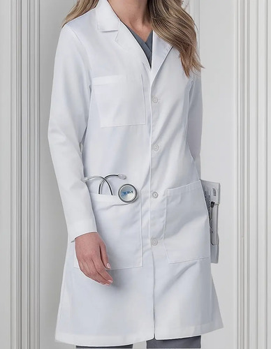 Jaleco Enfermagem Branco Acinturado Feminino Tecido Oxford | MercadoLivre