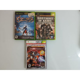 Lote 3 Jogos Xbox Clássico Azurik Brothers Arms Mechassault