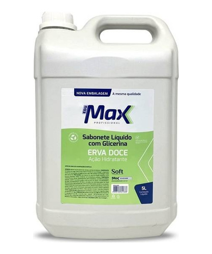 Sabonete Liquido Glicerina Erva Doce Para Mãos Edumax 5l