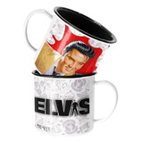 Taza Enlozada Lechera Elvis Presley Rock Musica