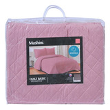 Quilt Mashini Cordoba 1.5 Plazas Color Rosa Murray