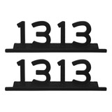 Emblema Caminhão Mb 1313 Preto De Ferro Zamac (par)