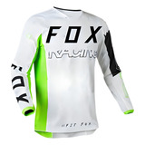Jersey Fox Hpit Racing Blanco-neon (enduro/downhill) 