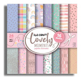 Papel Scrapbooking X24 Lovely Moments 30x30cm 160g Ibicraft