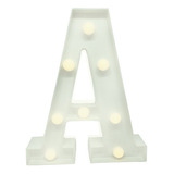 Letra Luminária Led 3d Decorativa Branco Hiperfesta Und Cor A