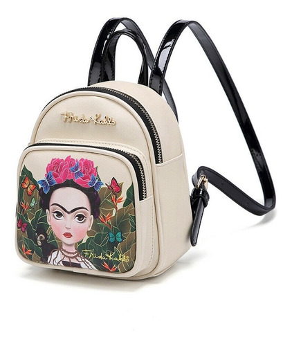 Mini Mochila Frida Kahlo Cartoon Backpack Original Fjc1001