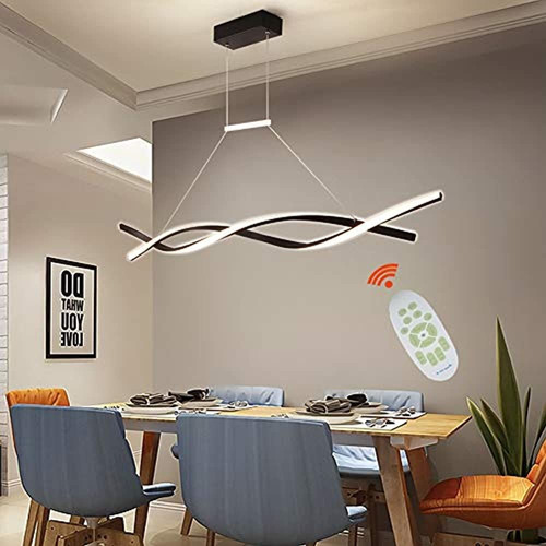 Ziplighting Iluminación Colgante Led Moderna Para Comedor . Color Black