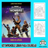 Kit Imprimible Librito Para Pintar  Y Personalizar Fornite