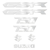 Kit Adesivo Carenagem Suzuki Gsr 750  Cromado Preto Dourado