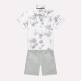 Conjunto Infantil Masculino Camisa + Bermuda Milon