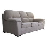 Sillon Sofa 3 Cuerpos Nevada Chenille Zaffiro Cemento Ergonomico Premium Placa Soft Fullconfort