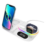 Estacion Carga Rapida 4en1 Magsafe Para iPhone/watch/AirPods Color Blanco