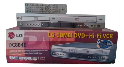 Dvd Player + Vídeo Cassete LG Vcr Combi Hi-fi Stéreo T/linha