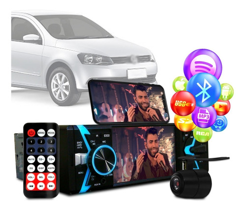 Radio Dvd Bluetooth Mp5 Usb 1din Espelhamento Vw Voyage