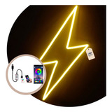 Cartel Neon Led Lampara Luz Rayo 220v Moderno App Bluetooth