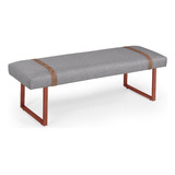 Recamier Banco Cama Casal 150cm Cairo Frete Grátis Pé Bronze