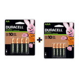 Pilas Recargables Duracell  4 Aa 2500mah + 4 Aaa 900mah