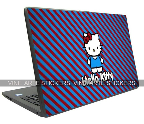 Sticker En Vinil Para Lap Top Hello Kitty Ajustable A Tu Lap