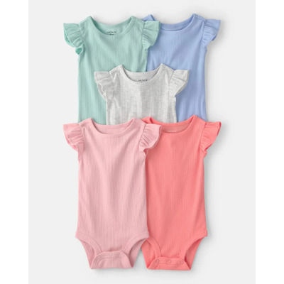 Paquete De 5 Pañaleros De Manga Con O Bebé 1u627010 Carters® Multicolor 18m | Envío gratis