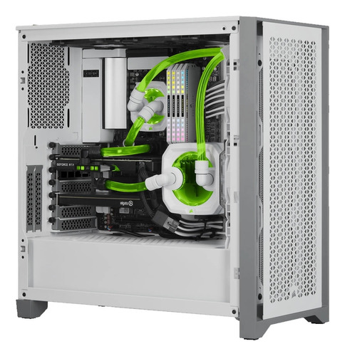 Gabinete Corsair 4000d Airflow Tg Mid-tower Atx White