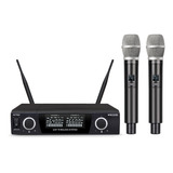 Microfone Sem Fio Duplo Uhf Amw Au120 Pro Digital + Maleta !