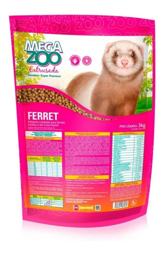 Alimento Extrusado Para Furão Ferret 3kg Megazoo