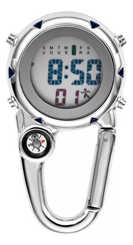 Y Reloj De Bolsillo Unisex Con Mosquetón Digital.