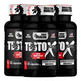 Kit 3x Testo X Black 60 Cápsulas Importado Eua